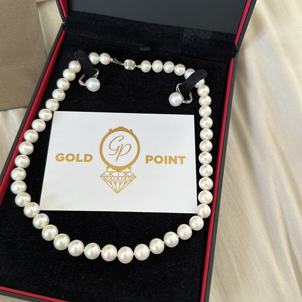 Pearl 14Carat Gold Necklace&Earring
